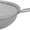 Merkloos RVS Keuken Vergieten/zeef Met Handvat 20 Cm - Keukengerei Zeef Met Draaggreep - Keuken/koken Benodigdheden - Zeven/vergieten
