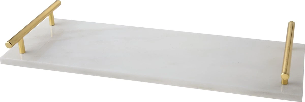 Cosy&Trendy Marmeren Dienblad Met Gouden Handvaten - 40 X 14 Cm 1 Cosy&Trendy Marmeren Dienblad Met Gouden Handvaten - 40 X 14 Cm