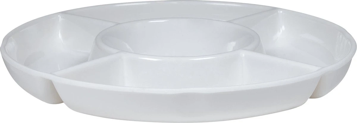 Krumble Tapasbord Met 5 Vakken / Servies / Borden / Hapjesbord / Serveerschalen / Serveerborden / Gourmetbord - Wit 4 Krumble Tapasbord Met 5 Vakken / Servies / Borden / Hapjesbord / Serveerschalen / Serveerborden / Gourmetbord - Wit - Afbeelding 4