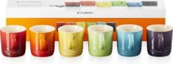 Le Creuset Espresso Kopjes Rainbow 100 Ml - 6 Stuks -Kookgerei Koning Verkoop 1200x449
