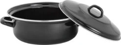Lite-Body - Emaille - Magnus Braadpan 24cm/2,5l Met Deksel - Zwart - Inductie -Kookgerei Koning Verkoop 1200x452 6