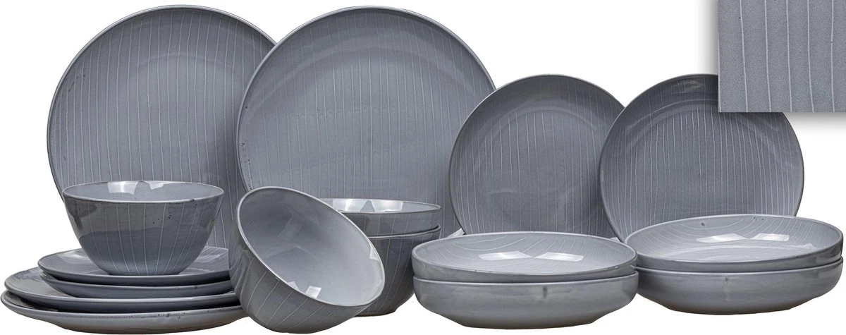 Jay Hill Serviesset Praslin Stripes 16-Delig 8 Jay Hill Serviesset Praslin Stripes 16-Delig - Afbeelding 8