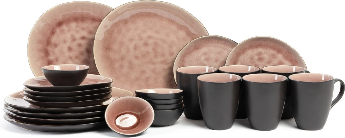 Cosy & Trendy Serviesset Laguna Old Rose 24-Delig 1 Cosy & Trendy Serviesset Laguna Old Rose 24-Delig