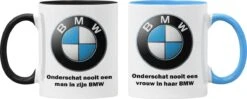 Cadeau Mok BMWrijder - Onderschat Nooit Een Man In Zijn BMW - Zwart Handvat- Kado Beker Voor Vader-opa-broer-neef-oom-zoon-papa -Kookgerei Koning Verkoop 1200x482