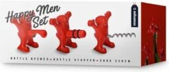 Happy Men Set – Wijn Accessoires - Flesopener - Kurkentrekker - Wijnstopper - 8 X 8,5 X 6 Cm - Set Van 3 -Kookgerei Koning Verkoop 1200x517 10