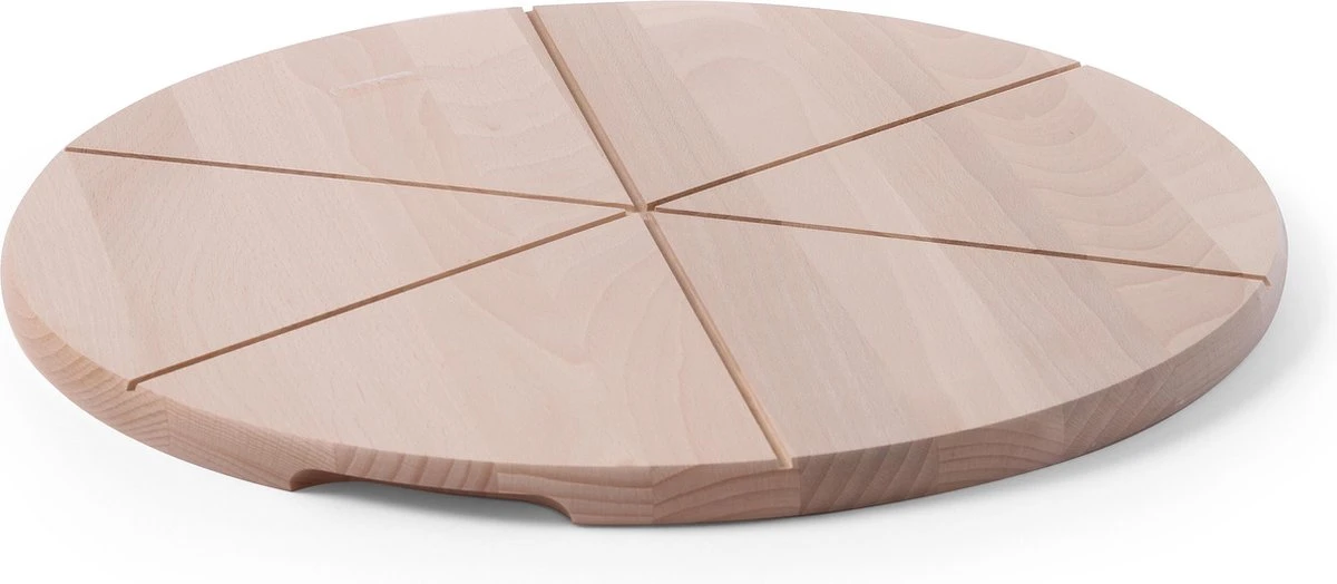 Hendi Pizzaplank Hout Rond - Pizza Snijplank / Serveerplank Met Groeven - Ø40cm 1 Hendi Pizzaplank Hout Rond - Pizza Snijplank / Serveerplank Met Groeven - Ø40cm