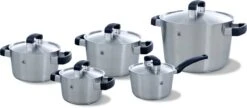 BK Conical Cool Pannenset - 5-delig - RVS - Geschikt Voor Alle Warmtebronnen 39 BK Conical Cool Pannenset - 5-delig - RVS - Geschikt Voor Alle Warmtebronnen -Kookgerei Koning Verkoop 1200x525 1