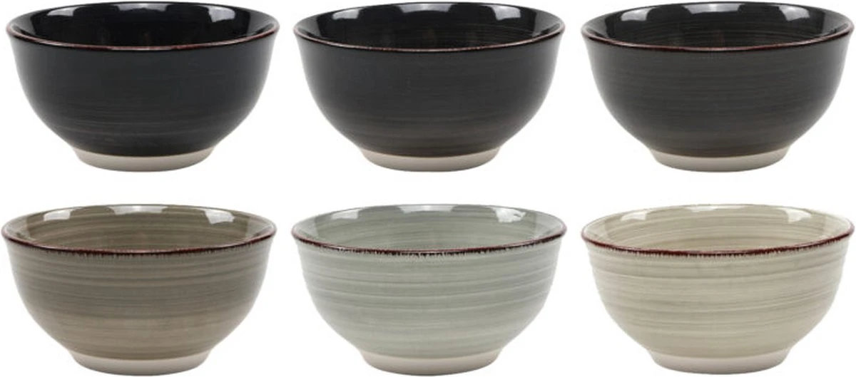 Studio Tavola Kleine Kommen Vintage Loft ø 12 Cm - 6 Stuks 1 Studio Tavola Kleine Kommen Vintage Loft ø 12 Cm - 6 Stuks