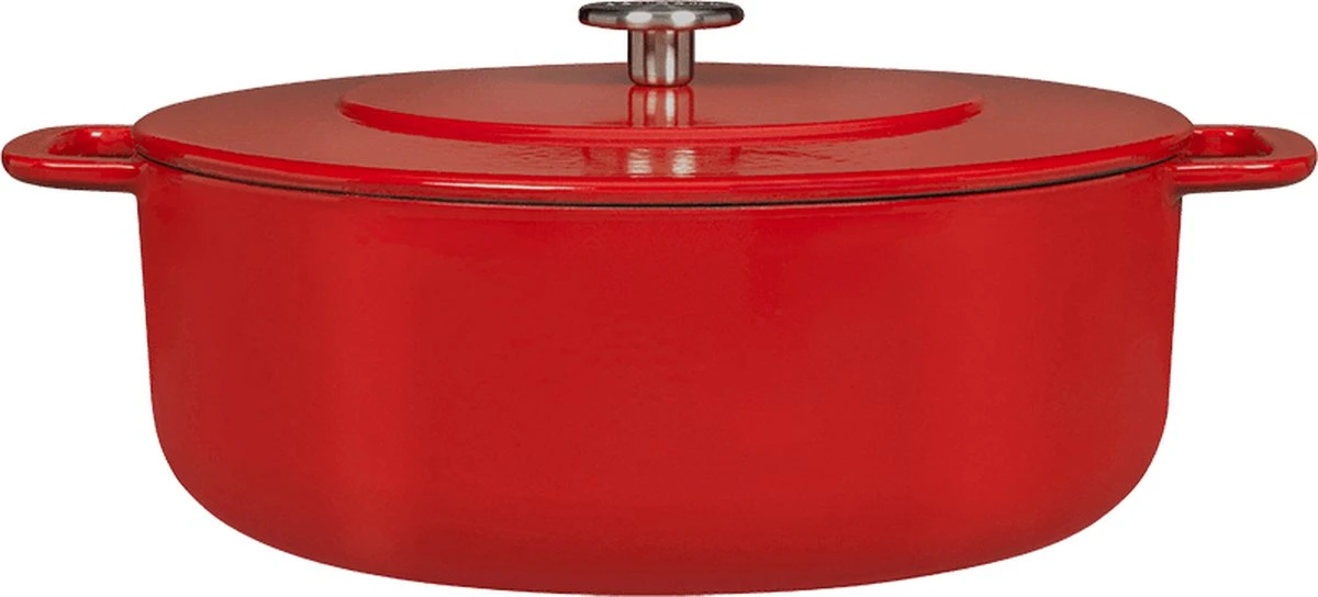 Combekk Sous Chef Gietijzeren Braadpan - 28cm - Rood 8 Combekk Sous Chef Gietijzeren Braadpan - 28cm - Rood - Afbeelding 8