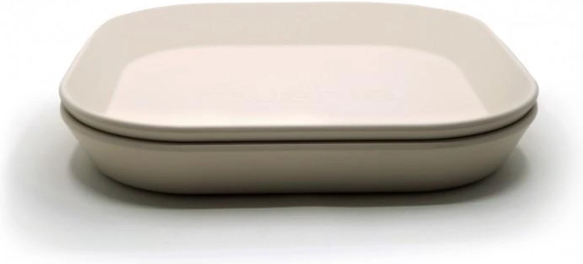 Mushie - Kinderservies Borden Vierkant (Set Van 2) - Borden - Sage 7 Mushie - Kinderservies Borden Vierkant (Set Van 2) - Borden - Sage - Afbeelding 7