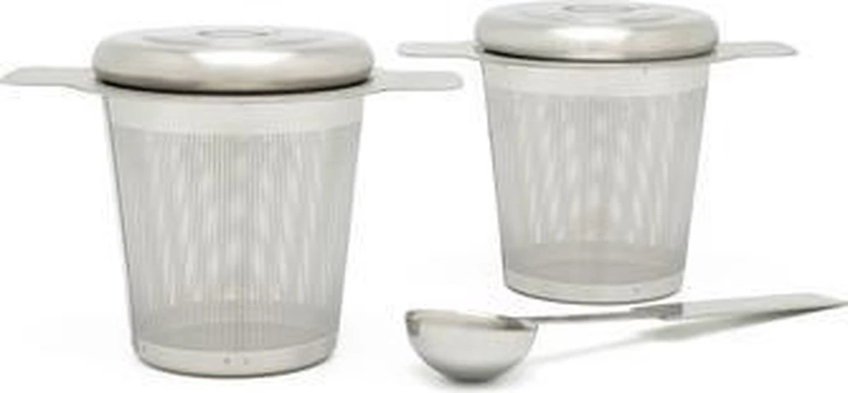 Bredemeijer - Twee Theefilters Met Theemaatlepel 1 Bredemeijer - Twee Theefilters Met Theemaatlepel