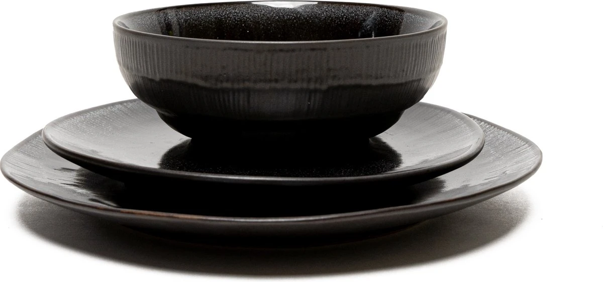 Serviesset 6 Personen - Evia Glacé - Matzwart / Zwart - 24-delig 2 Serviesset 6 Personen - Evia Glacé - Matzwart / Zwart - 24-delig - Afbeelding 2