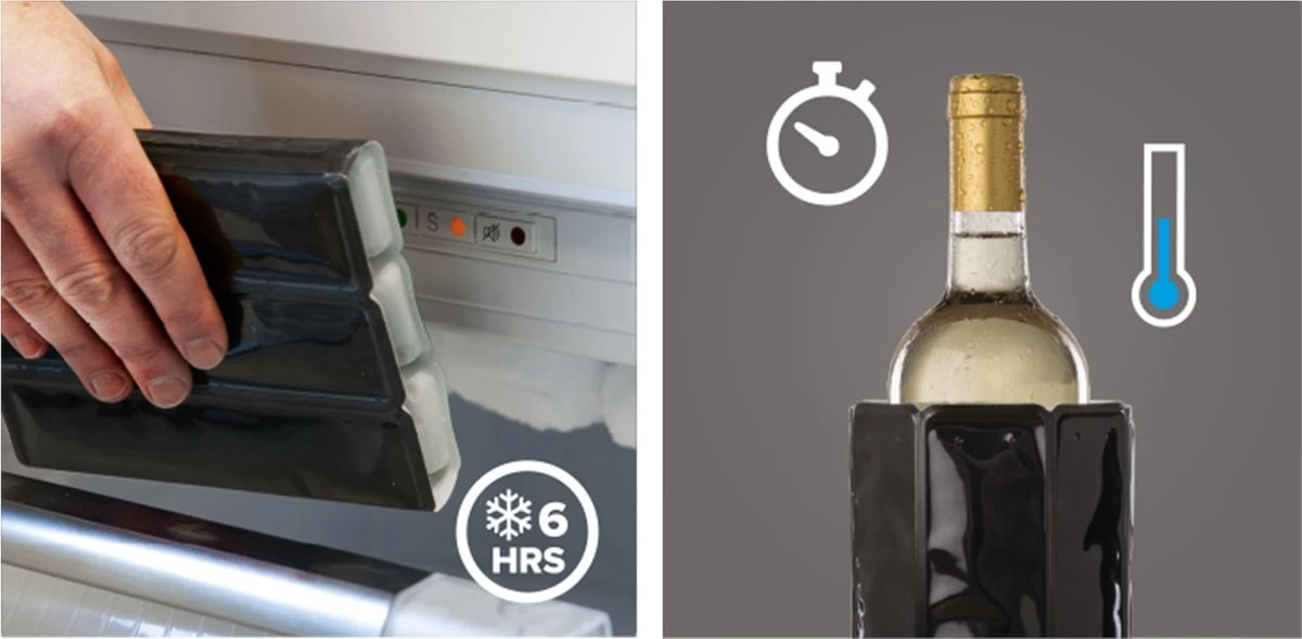 VacuVin Rapid Ice Wijnkoeler - Zilver 3 VacuVin Rapid Ice Wijnkoeler - Zilver - Afbeelding 3