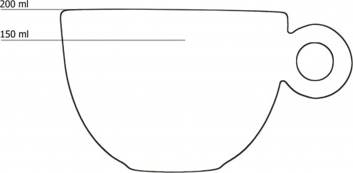 Cappuccinokopje - 200ml - Mosterdman - 6 Kopjes Mat Zwart Gloomy 2 Cappuccinokopje - 200ml - Mosterdman - 6 Kopjes Mat Zwart Gloomy - Afbeelding 2