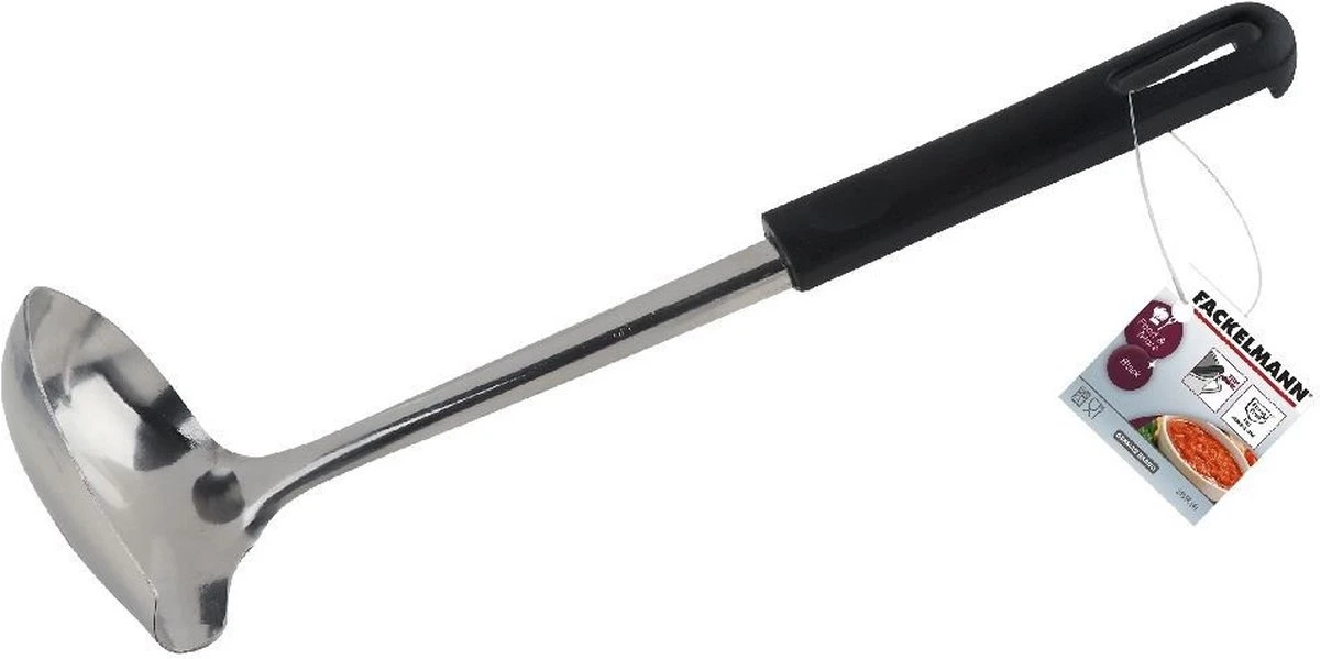 Fackelmann Sauslepel 26 Cm Zwart PP/RVS 1 Fackelmann Sauslepel 26 Cm Zwart PP/RVS