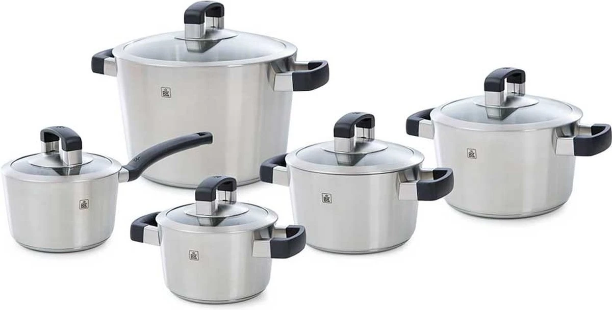 BK Conical Cool Pannenset - 5-delig - RVS - Geschikt Voor Alle Warmtebronnen 12 BK Conical Cool Pannenset - 5-delig - RVS - Geschikt Voor Alle Warmtebronnen - Afbeelding 12