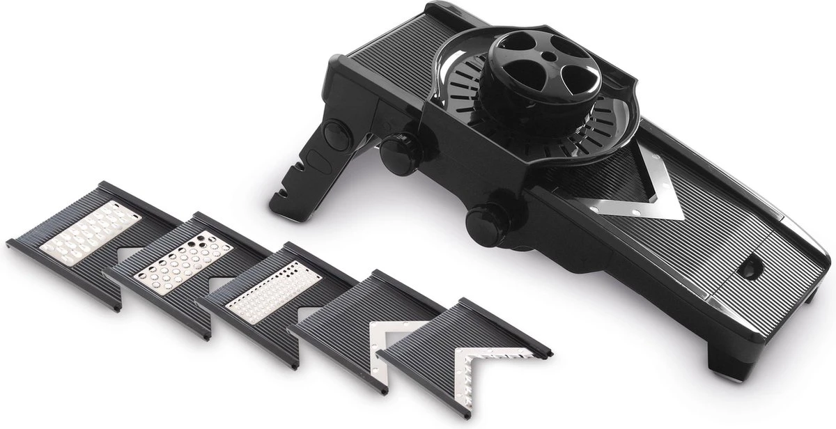 Hendi Mandoline Groentesnijder V-vorm - Incl. 5 Extra RVS Messen - Instelbare Snijdikte 1 Tot 9 Mm 6 Hendi Mandoline Groentesnijder V-vorm - Incl. 5 Extra RVS Messen - Instelbare Snijdikte 1 Tot 9 Mm - Afbeelding 6