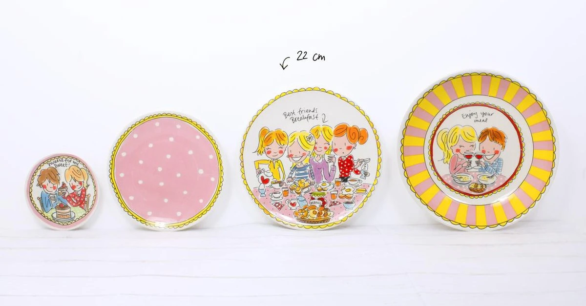 Blond Amsterdam Bord Even Bijkletsen - Girls - Ø 26 Cm 3 Blond Amsterdam Bord Even Bijkletsen - Girls - Ø 26 Cm - Afbeelding 3