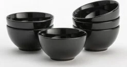 Lite-Body Kom Groot - Ø14,5cm/500 Ml - Mystique Zwart - Set Van 6