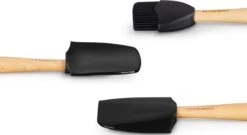 Le Creuset - Siliconen - Keukenspatels 3-delig Premium Zwart -Kookgerei Koning Verkoop 1200x654 2