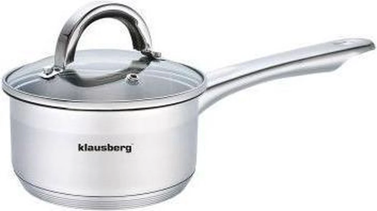 Klausberg 7131 - Steelpan Met Deksel - Sauspan - 12 Cm - 0.5 Liter 1 Klausberg 7131 - Steelpan Met Deksel - Sauspan - 12 Cm - 0.5 Liter