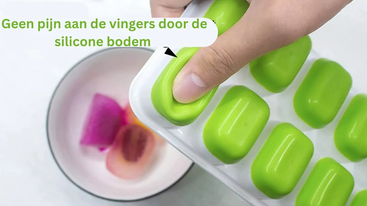 Ijsblokjesvorm- Ijsblokjesvormen- Ijsblokjesvorm Met Deksel- 4 Stuks - Silicone Onderkant- BPA Vrij- 56 Ijsblokjes- Gratis Cocktail E-book- Cocktail Ijsblokjes 2 Ijsblokjesvorm- Ijsblokjesvormen- Ijsblokjesvorm Met Deksel- 4 Stuks - Silicone Onderkant- BPA Vrij- 56 Ijsblokjes- Gratis Cocktail E-book- Cocktail Ijsblokjes - Afbeelding 2