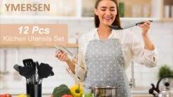 Merkloos Keukengerei Set Met Houder 12-delig - Siliconen – Ophangbaar - Antiaanbak Laag – Hittebestendig En BPA Vrij - Zwart -Kookgerei Koning Verkoop 1200x675 27