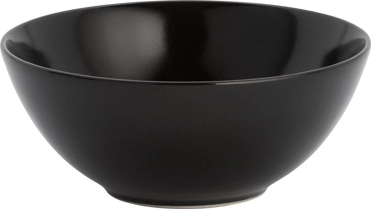 Lite-Body - Hermes Kom 500 Ml - Set Van 6 - Rond - Zwart Mat 2 Lite-Body - Hermes Kom 500 Ml - Set Van 6 - Rond - Zwart Mat - Afbeelding 2