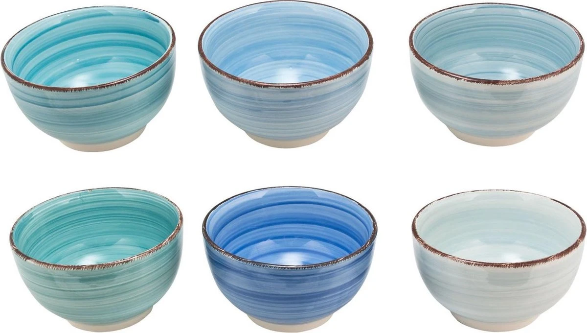 Studio Tavola Kommen Ocean Blue ø 14 Cm - 6 Stuks 1 Studio Tavola Kommen Ocean Blue ø 14 Cm - 6 Stuks