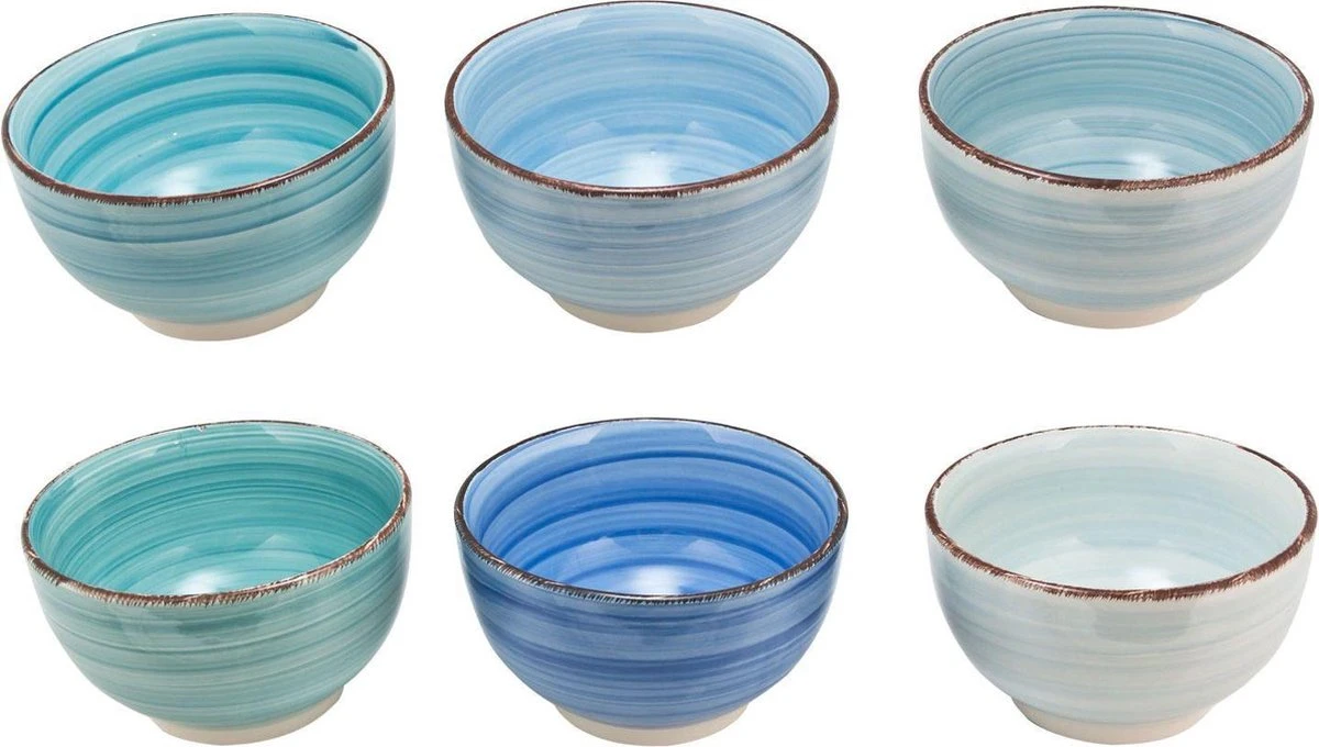 Studio Tavola Soepkommen Ocean Blue Ø 14 Cm - 6 Stuks 1 Studio Tavola Soepkommen Ocean Blue Ø 14 Cm - 6 Stuks