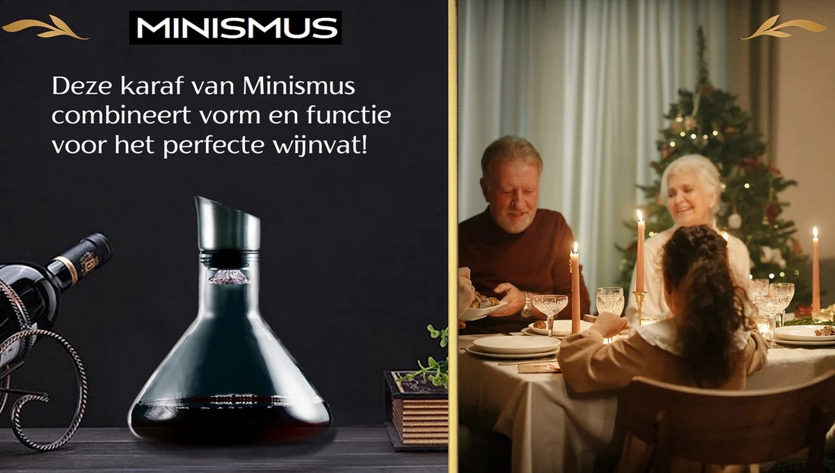 Minismus Decanteerkaraf 1200ml - Luxe Karaf - Wijnkaraf 5 Minismus Decanteerkaraf 1200ml - Luxe Karaf - Wijnkaraf - Afbeelding 5