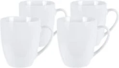 Excellent Houseware Set Van 4x Stuks Bekers/mokken Wit 380 Ml Van Porselein - Melkbekers 9 Excellent Houseware Set Van 4x Stuks Bekers/mokken Wit 380 Ml Van Porselein - Melkbekers -Kookgerei Koning Verkoop 1200x682 1