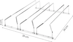Merkloos Wijnglazen Houder - Zilver - 9 Glazen - Wijnglazenhouder - 3 Rijen - Wijnglazenhouder - Ophangrek Wijnglazen - Wijnrek - Ophangrek - Glazenrek - Wijn Glas Rek - Wijnglas Houder - Wijnglazenhouder - Wijnglazen Organizer - Glasophangrek - Wijnglas Rek -Kookgerei Koning Verkoop 1200x688 6