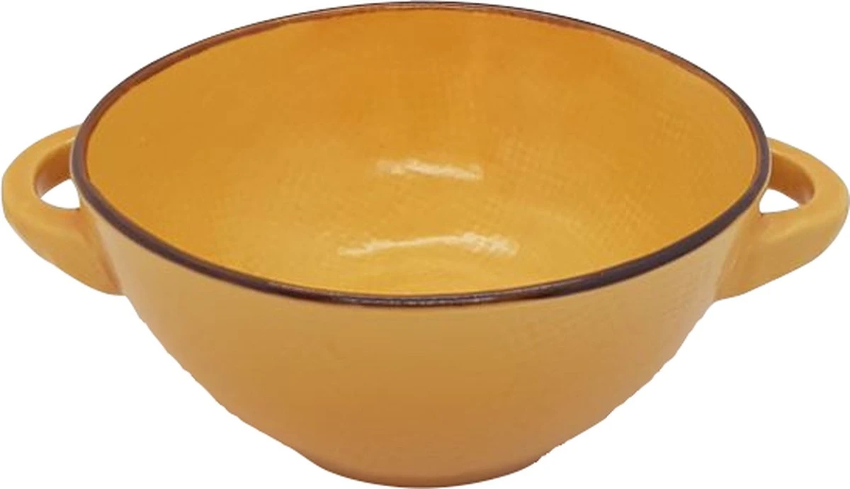 Vivi Oggi - Soepkommen Met Oor - Ø 15cm - Geel - Italië 2 Vivi Oggi - Soepkommen Met Oor - Ø 15cm - Geel - Italië - Afbeelding 2