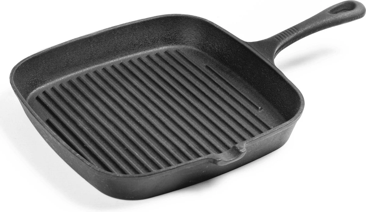 Daumonet Auguste Noir Gietijzeren Grillpan - Steakpan Zwart - PFAS & PFOA Vrij - Vierkant Met Schenktuit - 23,5 Cm - 2 Liter - Emaille - Alle Warmtebronnen - Elektrisch - Gas - Halogeen - Inductie - Keramisch 1 Daumonet Auguste Noir Gietijzeren Grillpan - Steakpan Zwart - PFAS & PFOA Vrij - Vierkant Met Schenktuit - 23,5 Cm - 2 Liter - Emaille - Alle Warmtebronnen - Elektrisch - Gas - Halogeen - Inductie - Keramisch