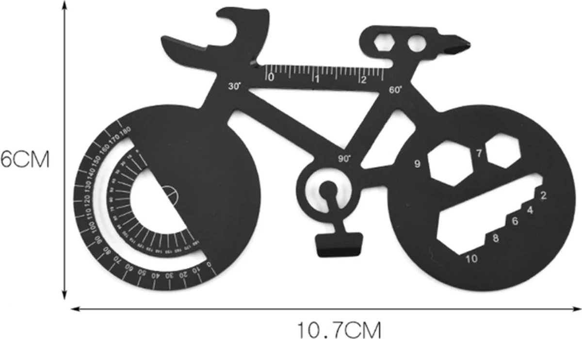 Akyol - RVS Gereedschap Voor Fietsreparatie - Gadget Voor Fietsers - Fiets Multitool - Cadeau - Geschenk - Gadget - Fietsliefhebber - Leuk - Bieropener - Multitool 3 Akyol - RVS Gereedschap Voor Fietsreparatie - Gadget Voor Fietsers - Fiets Multitool - Cadeau - Geschenk - Gadget - Fietsliefhebber - Leuk - Bieropener - Multitool - Afbeelding 3
