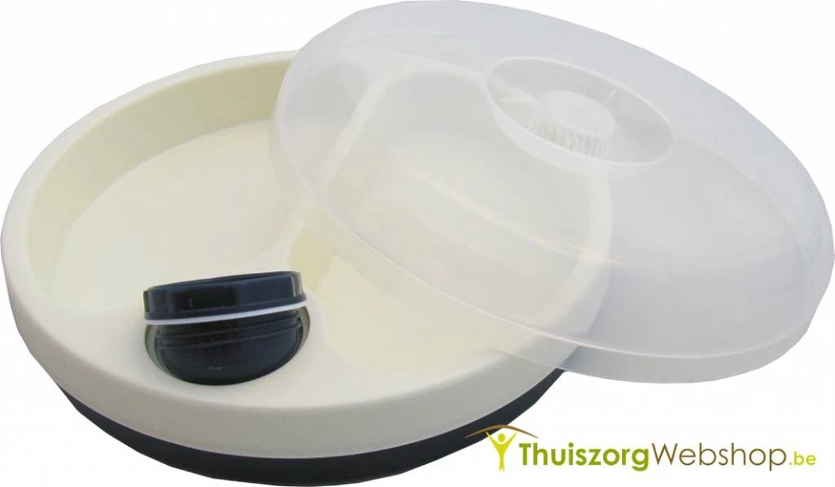 Adhome Warmhoudbord 22 Cm Met Transparant Deksel - Antislip Microgolfbestendig 1 Adhome Warmhoudbord 22 Cm Met Transparant Deksel - Antislip Microgolfbestendig