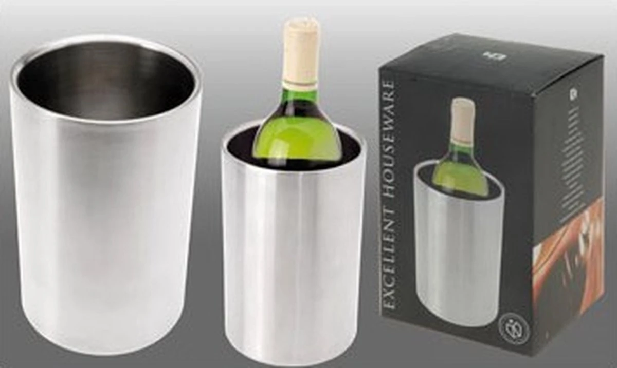 Merkloos Excellent Houseware Wijnkoeler - RVS 6 Merkloos Excellent Houseware Wijnkoeler - RVS - Afbeelding 6