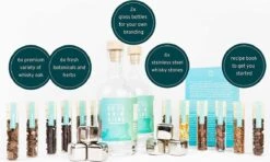 Merkloos Do Your Whiskey - Whiskey Zelf Maken Cadeauset - Hoogwaardige In Mooie Kruidenflessen -6 Roestvrij Stalen Whiskeystenen - Maakt To 6 Liter Whiskey -Kookgerei Koning Verkoop 1200x717 7