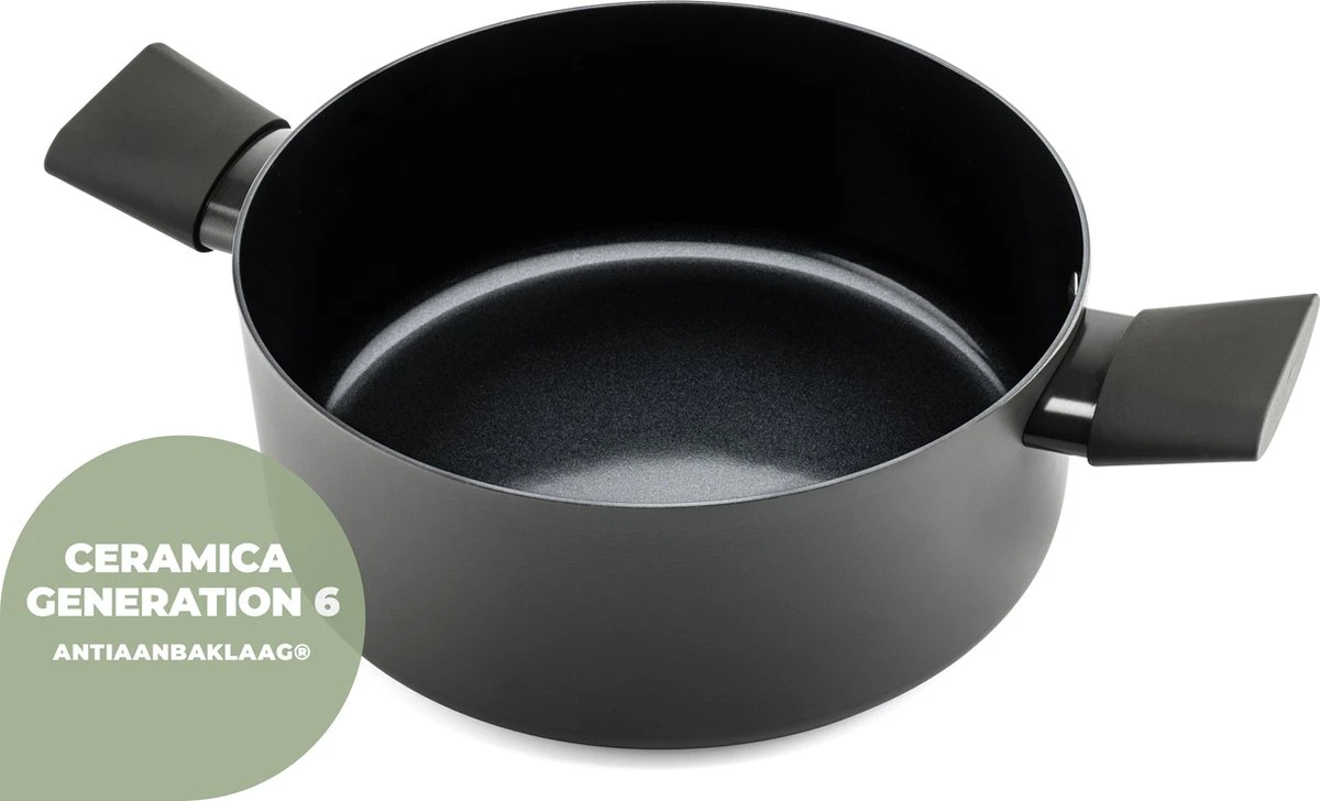 ISENVI Avon Keramische Kookpan 20 CM - Ergo Greep 2 ISENVI Avon Keramische Kookpan 20 CM - Ergo Greep - Afbeelding 2