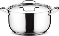 Lagostina Sfisiosa Acciaio SFIZIOSA ACCIAIO 10-delig (hoge Kookpan 22 Cm + Kookpan 18/22 Cm + Hapjespan 24 Cm + Steelpan 14 Cm + Melkpot 12 Cm + Deksels 14/18/22/24 Cm) -Kookgerei Koning Verkoop 1200x729 5