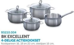 BK Excellent Pannenset - 4-delig - RVS - Inductie -Kookgerei Koning Verkoop 1200x730 7