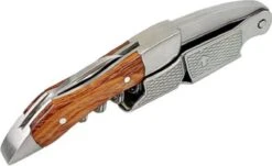 Merkloos Luxe Kelnersmes - Natuurlijk Hout - Roestvrij Staal Met Gesleufde Groef - Wijnopener - Sommeliersmes -Kookgerei Koning Verkoop 1200x734 2