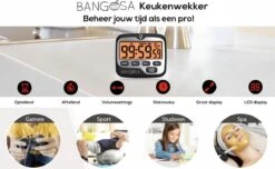 BanGosa® Magnetisch Digitale Kookwekker - Timer - RVS - Keukenwekker Digitaal - Digitale Keuken Timer - Stopwatch Met Magneet -Kookgerei Koning Verkoop 1200x739 5