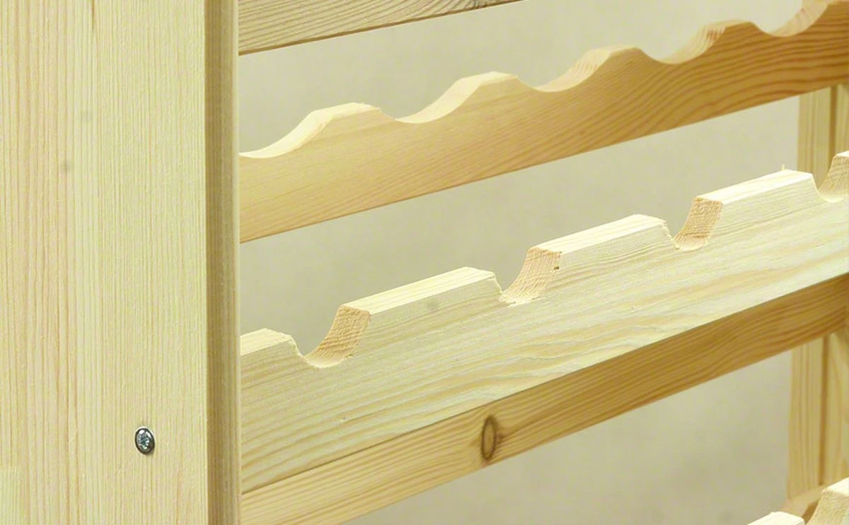 SMH LINE® Wijnrek Voor 91 Flessen - 164x70x24,7cm - Hout - Flessenrek 7 SMH LINE® Wijnrek Voor 91 Flessen - 164x70x24,7cm - Hout - Flessenrek - Afbeelding 7