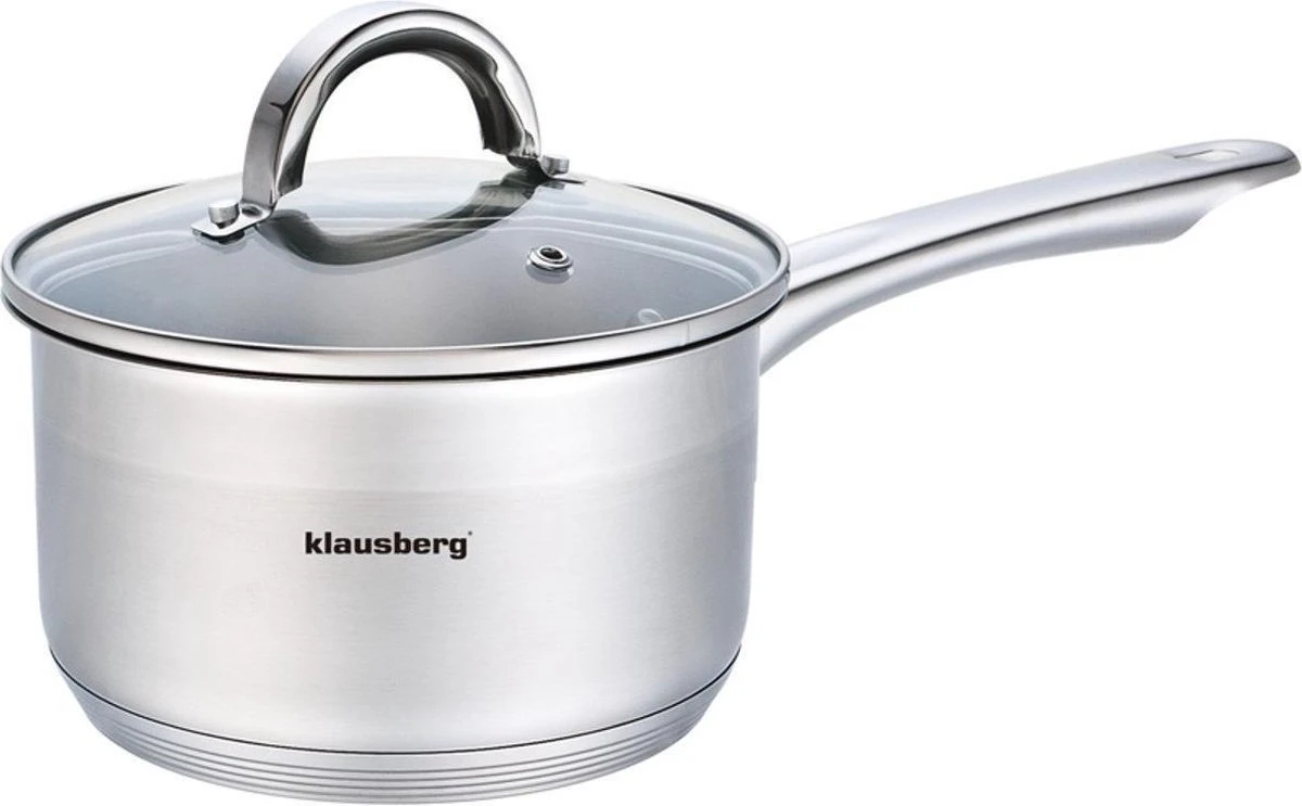 Klausberg 7132 - Steelpan Met Deksel - Sauspan - 14 Cm - 1 Liter 1 Klausberg 7132 - Steelpan Met Deksel - Sauspan - 14 Cm - 1 Liter