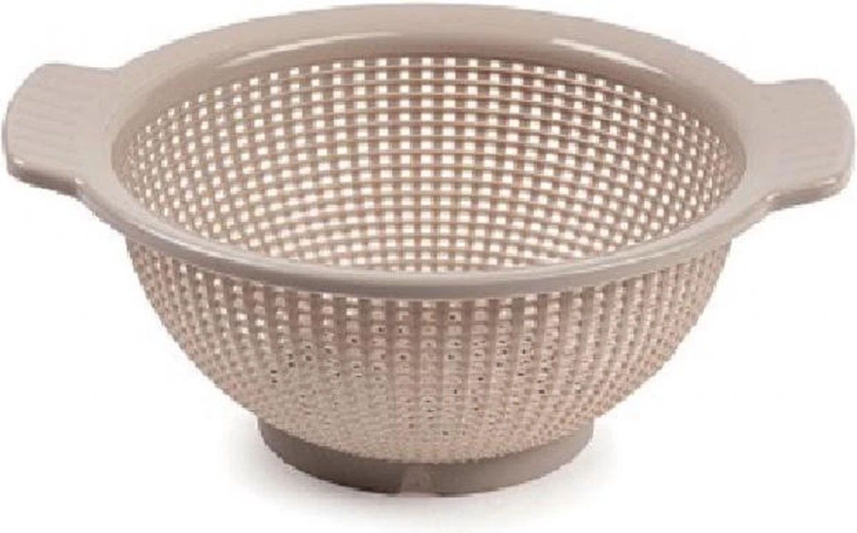 Kunststof Keuken Vergiet Taupe 27 X 24 X 10 Cm - Plastic Vergieten Keuken Accessoires - Afgieten 1 Kunststof Keuken Vergiet Taupe 27 X 24 X 10 Cm - Plastic Vergieten Keuken Accessoires - Afgieten