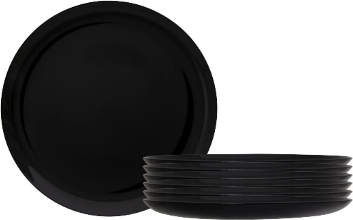 Grote Zwarte Pizzaborden - 6 Stuks - 32 Cm 2 Grote Zwarte Pizzaborden - 6 Stuks - 32 Cm - Afbeelding 2