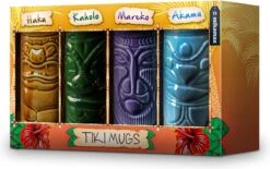 MikaMax Tiki Mugs - Cocktail Glazen - Hawaii – Cocktail Set - Mok - Keramiek- Set Van 4 - Vaatwasser Bestendig - 330ML -Kookgerei Koning Verkoop 1200x755 13