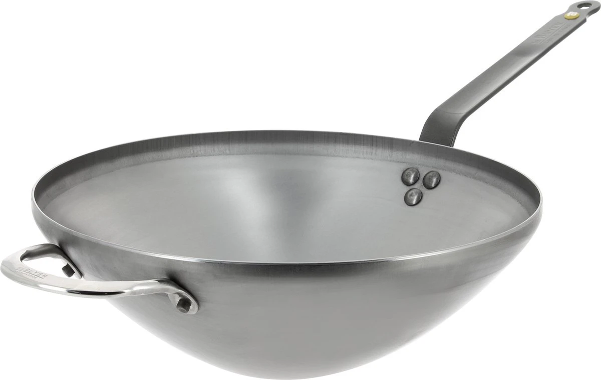 DeBuyer - Mineral B Wok 32cm - Staal - Tegengreep 1 DeBuyer - Mineral B Wok 32cm - Staal - Tegengreep